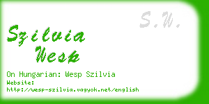 szilvia wesp business card